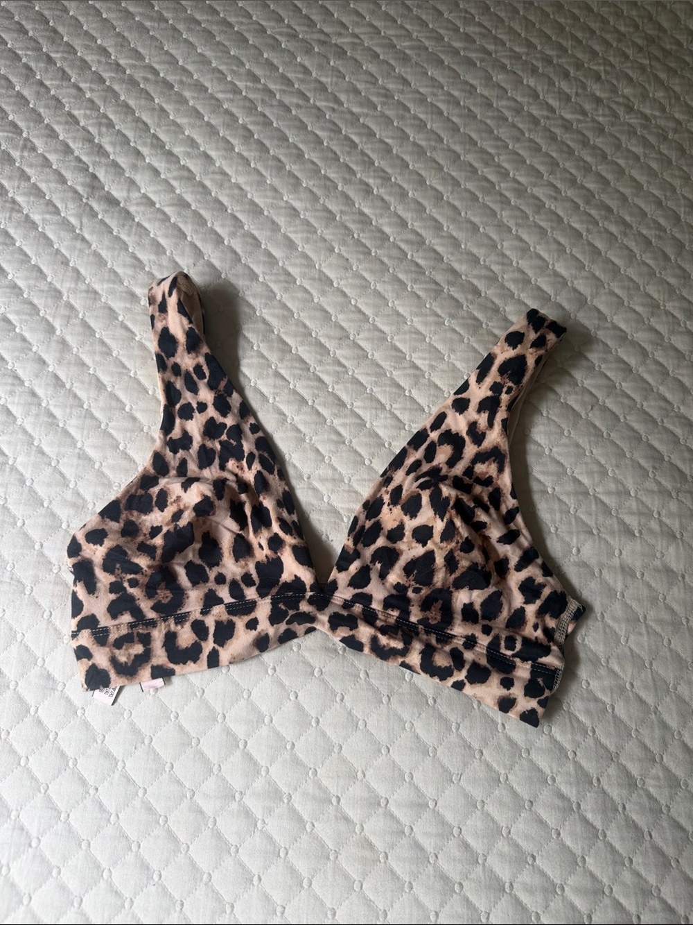 Leopard Print Wireless Bra - leopard pattern